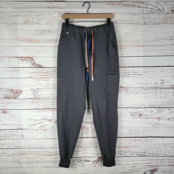 Figs Men’s S Small Tansen Jogger Scrub Pants Gray Pride Button Zipper M22SW2018 - Picture 1 of 11